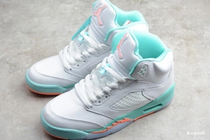 440892-100 JORDAN 'LIGHT RETRO AIR AQUA' GS 5 1017